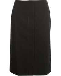 Lemaire Midi A-line Skirt - Black