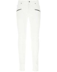 Balmain Panelled Skinny-fit Jeans - White