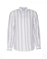 Brunello Cucinelli - Striped Long-sleeved Shirt - Lyst