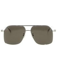 Alexander McQueen - Metallic Frame Sunglasses - Lyst