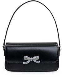 Self-Portrait - Bow-embellished Baguette Bag - Lyst