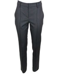 Brunello Cucinelli - Pleated Cropped Tailored Trousers - Lyst