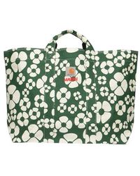 Marni X Carhartt Floral Printed Tote Bag - Green