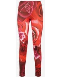 Roberto Cavalli - Garden Rose Print Leggings - Lyst