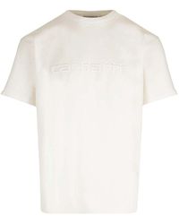 Carhartt - Duster Logo Embroidered Crewneck T-shirt - Lyst