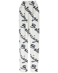 Balenciaga - Logo Scribble Pyjama Pants - Lyst