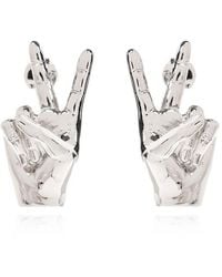 Y. Project - Y Project Earrings With Hand Motif - Lyst