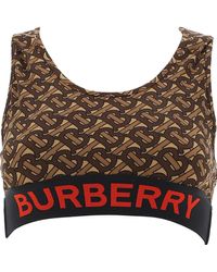Burberry Monogram Printed Sports Bra - Brown