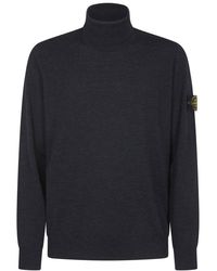 Stone Island - Compass Patch Roll-neck Jumper - Lyst