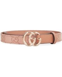 Gucci - GG Marmont Logo Plaque Belt - Lyst