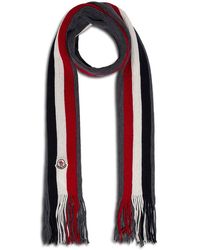 b941red Euphyllia Brent Men's Stripe Scarf Red/Charcoal 