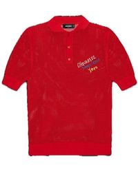DSquared² - Summer Lovers Knitted Polo Shirt - Lyst