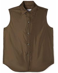 Aspesi - Pointed Flat-collared Buttoned Gilet - Lyst