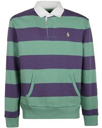 Ralph Lauren - Striped Long-sleeved Sweatshirt - Lyst