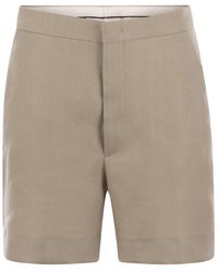 Tagliatore - High Waist Chino Bermuda Shorts - Lyst