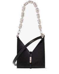 Givenchy Logo Engraved Chain Shoulder Bag - Black
