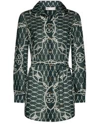 Tory Burch - Pattern-printed Long-sleeved Dress - Lyst