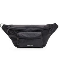 Givenchy Logo Plaque Zipped Belt Bag - Grey