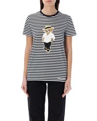 Ralph Lauren - Suit Bear Striped Crewneck T-shirt - Lyst