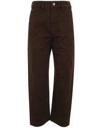 Lemaire - High-waist Straight-leg Cropped Trousers - Lyst
