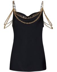 Rabanne - Chain Embellished Satin Top - Lyst