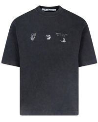 black and blue off white shirt