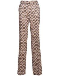 Etro - Allover Floral Printed Straight-leg Trousers - Lyst