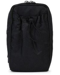 Burberry - Check-jacquard Zipped Phone Bag - Lyst