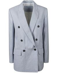 Iceberg - Pinstriped Double-breasted Blazer - Lyst