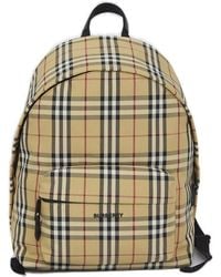 Burberry - Check Motif Backpack - Lyst