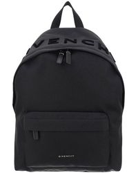 Givenchy Essentiel U Logo Embroidered Backpack - Black