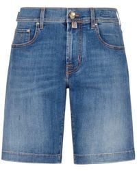 Jacob Cohen - Logo Patch Denim Shorts - Lyst