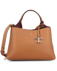 Tod's Logo Embossed Micro Crossbody Bag in Green | Lyst
