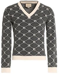 Gucci - Slim-fit Jacquard-knit Cotton And Cashmere-blend Sweater - Lyst