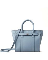 Mulberry - Logo Printed Mini Zipped Bayswater Tote Bag - Lyst