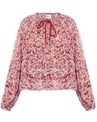 Isabel Marant - Floral-printed Cut-out Detailed Blouse - Lyst