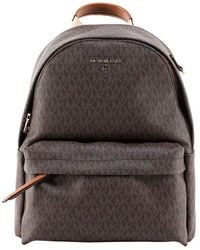 MICHAEL Michael Kors Slater Logo Plaque Backpack - Brown