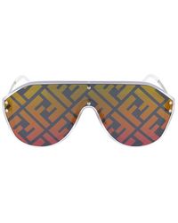 Fendi Ff Monogram Aviator Sunglasses - Multicolour