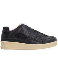 Jil Sander - Mesh-panelled Lace-up Sneakers - Lyst