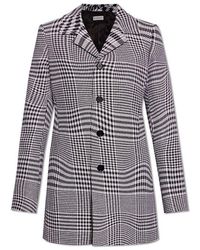 Burberry - Warped Houndstooth Single Breasted Blazer - Lyst