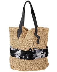 P.A.R.O.S.H. - Sequin Detailed Woven Tote Bag - Lyst