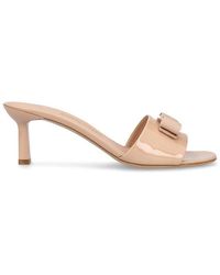Ferragamo - Bow-detailed Slip-on Sandals - Lyst