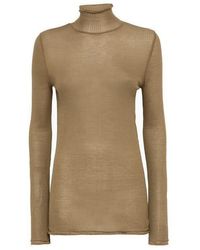 Lemaire - Roll-neck Rib-knit Jumper - Lyst