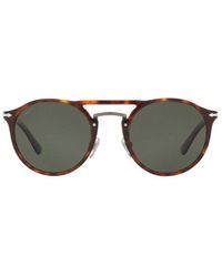 Persol Round Frame Double-bridge Sunglasses - Brown