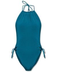 Saint Laurent - Halterneck One Piece Swimsuit - Lyst