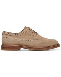 Brunello Cucinelli - Perforated-embellished Lace-up Derby Shoes - Lyst