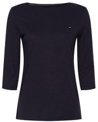 Tommy Hilfiger - Logo Embroidered Boat-neck Top - Lyst