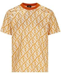 Fendi - Monogram Print Crewneck T-shirt - Lyst