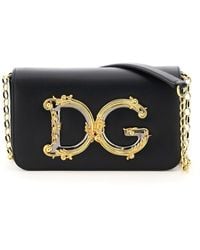 Dolce & Gabbana Dg Girl Mini Bag Barocco - Black