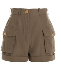 Balmain - High-waisted Cargo Pockets Shorts - Lyst